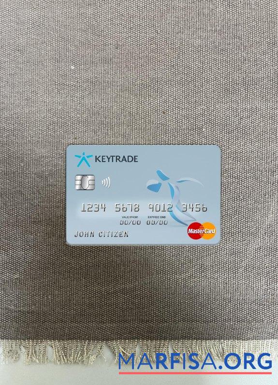 Printable Belgium Keytrade bank mastercard photolook front sample